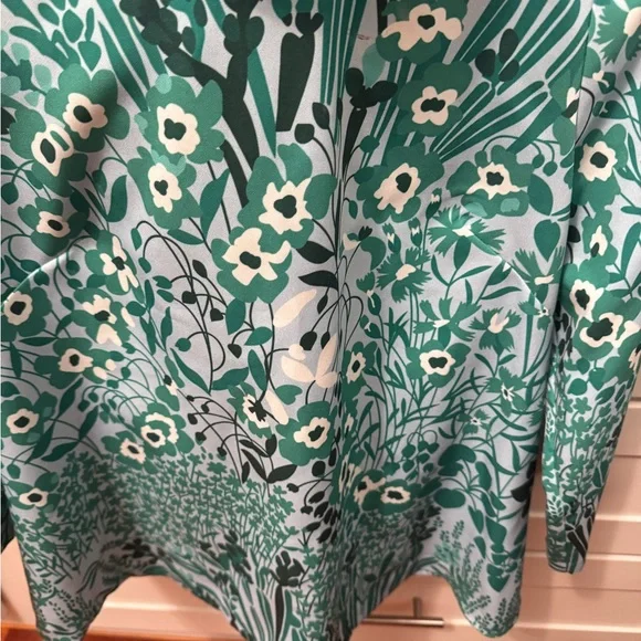 Tuckernuck Faye Wildflower Floral Blouse Ruffle High Neck Bow Accent SzS - Picture 6 of 7